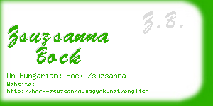 zsuzsanna bock business card